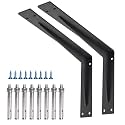 YUMORE Countertop Support Bracket, Heavy Duty 5mm L Bracket, 16x10x2 in