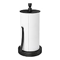YUMORE Heavy Duty Paper Towel Holder Countertop with Top Damping Disc Black