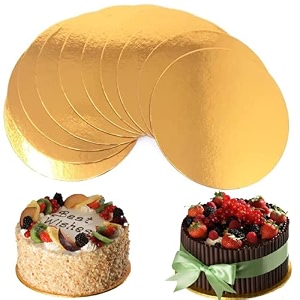 yumun 103939 gold cake boards roundscake base circle cardboard round cake boards perfect for cake decorating disposable drum circles 10