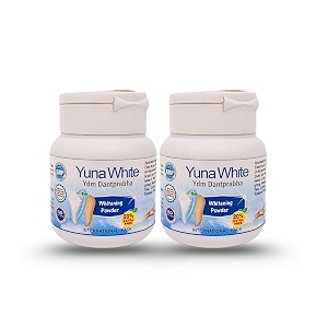 yunawhite dantprabha ayurvedic medicinal teeth whitening powder  natural teeth whitening amp stain remover  herbal dant manjan for plaque amp tartar control  fluoride amp sls-free heals sensitive fights cavities amp bad breathorganic amp vegan pack of 2