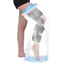 YUNCHI Upgraded Extra Wide Full Leg Cast Cover for Shower after Knee Surgeries with Non-Slip Bottom for Leg Wounds, Bandage, Large Cast, Knee Immobilizer/Brace, Walking Boots, Reusable