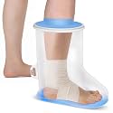 YUNCHI Waterproof Foot Cover for Shower Adults with Non-Slip Bottom, Reusable Watertight Foot Ankle Cast Protector for Foot Surgery Casts Bandages Wounds Dressing