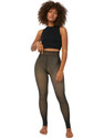Yuneek Footed Winter Wear Legging Black Solid