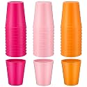 Yungyan 24 Pcs Reusable Plastic Cups 16 oz Baby Shower Cups, Pink
