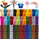 Yunsailing 1800 Pcs Pipe Cleaners 6 mm x 12 Inch Chenille Stems Pipe Cleaners Craft Supplies Art Supplies Adults DIY Creative Decorations Creative DIY Projects Decorations (Stylish Color)