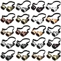 Yunsailing 20 Pairs Retro Victorian Steampunk Goggles Glasses Vintage Sunglasses Cyber Punk Gothic for Halloween Costume