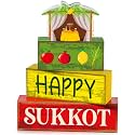 Yuntau 4 Pcs Happy Sukkot Table Decorations Sukkot Centerpieces for Tables