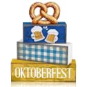 Yuntau 4 Pcs Oktoberfest Table Decorations Wooden Beer Blocks sign