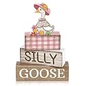 Yuntau 4 Pcs One Silly Goose Table Decor Baby Shower Birthday Party Decor