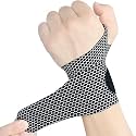 YUNYILAN 2 Pcs Ultra-Thin Wrist Brace Support for Carpal Tunnel, Pain Relief, Arthritis, Tendonitis, Elastic Wrist Wraps Right and Left Hands - Compression and Support for Fitness (Black)