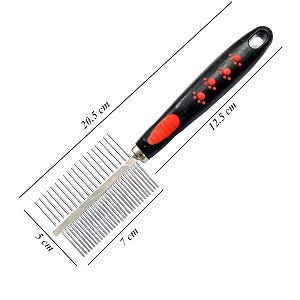 pet grooming accessories kit with cat and dogs slicker brush hair double side comb for long or medium haired dogs and cats pack of 2