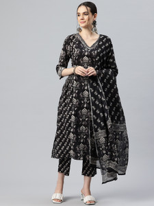Yuris Printed Kurta Trouser Pant Dupatta