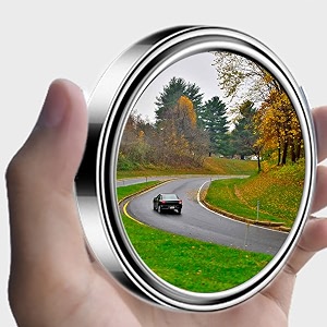 yusheng 2pcs 334 adjustable large round convex spot mirror hd large glass convex rearview mirror strong adhesive blind spot mirror for car van suv and trucks 75
