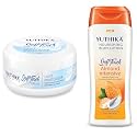 Yuthika Almond Body Lotion 300 ml and Soft Touch Face Cream 300 ml Combo Hydrating Moisturizer for All Skin Types Non Greasy Body Lotion for Men and Women Nourishing Face Cream for Dry Skin