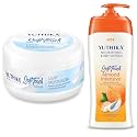 Yuthika Soft Touch Face Cream 300ml and Almond Nourishing Body Lotion, Lightweight, Non-Greasy, for Dry Skin, 500ml Combo Pack.