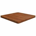 Dark Brown Solid Oak Wood Table Top, 23.6x23.6 Inch Square Dining Tabletop, Durable Replacement for Home or Cafe