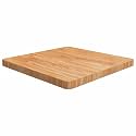 Light Brown Solid Oak Wood Table Top, 24x24 Inch Square, Durable Replacement Dining Patio Coffee Tops