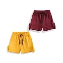YUV Multicolor Solid Cotton Blend Shorts for