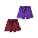 YUV Multicolor Solid Cotton Blend Shorts for