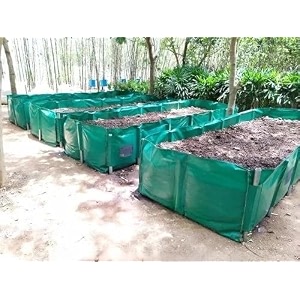 yuvagreen hdpe uv stabilize imported vergin fabric agro vermi compost making bed olive green imported olive green 6ftx4ftx2ft