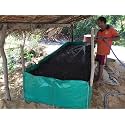 YUVAGREEN HDPE UV Stabilize Imported Vergin Fabric Agro Vermi Compost Making Bed Olive Green (Imported Olive Green, 10ftx4ftx2ft)