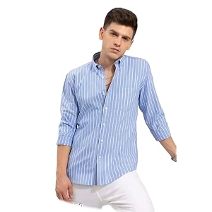 Yuvawear Ethnic Centres Mens Striped Casual Shirt