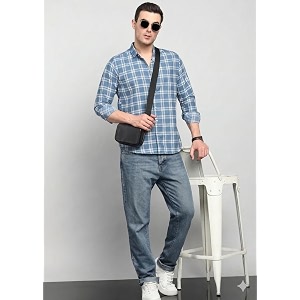 Yuvawear Mens Full Sleeve Checkered Casual Shirt