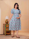 Yuwan Enterprises Women Gathered White Below Knee