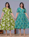 Yuwan Women Maxi Green Light Green Below