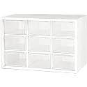 Bhadani Sales 9 Drawers Plastic Multipurpose Jewellery Storage Container Box | 18.4 x 12 x 10 cm | Multicolor