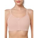 Yvette Adjustable Sports Bras High Impact Zip Front