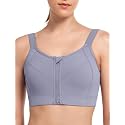 Yvette Adjustable Sports Bras High Impact Zip Front