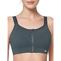 Yvette Adjustable Sports Bras High Impact Zip Front