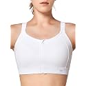 Yvette Adjustable Sports Bras High Impact Zip Front