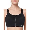 Yvette Adjustable Sports Bras High Impact Zip Front