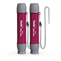 Yuclet Emergency Water Filter Straw for Survival, Camping &amp; Hiking, 2 Pack