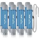 Yuclet Emergency Water Filter Straw for Survival, Camping &amp; Hiking, 8 Pack