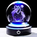 YWHL 3D Dolphin Figurines Crystal Ball, Dolphin Gifts for Women on Birthday