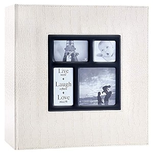 ywlake photo album 4x6 1000 pockets photos croco extra large capacity family wedding picture albums holds 1000 horizontal and vertical photos beige