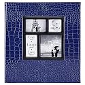 Ywlake Photo Album 4x6 600 Pockets Photos Croco, Extra Large Capacity Family Wedding Picture Albums Holds 600 Horizontal and Vertical Photos Blue