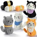 YWQZBHEMO 4PCS Crochet Cat Kit - Crochet Beginners Cat Set for Women with Step-by-Step Video Tutorials