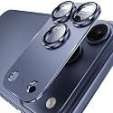YWXTW Designed for iPhone 17 Pro Camera Lens Protector, [1:1 Perfect Fit] Full Coverage Matte Metal Tempered Glass Camera Screen Cover Accessories, Case Friendly (Deep Blue, iPhone 17 Pro)