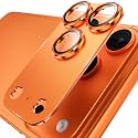 YWXTW Designed for iPhone 17 Pro Max Camera Lens Protector, [1:1 Perfect Fit] Full Coverage Matte Metal Tempered Glass Camera Screen Cover Accessories, Case Friendly (Cosmic Orange, iPhone 17 Pro Max)