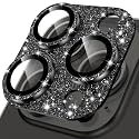 YWXTW for iPhone 14 Pro/iPhone 14 Pro Max Camera Lens Protector, [4TH Gen New Bling Design] Glitter Shiny Diamond Metal Ring Tempered Glass Back Camera Screen Protector Lens Cover (Graphite)