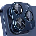 YWXTW for iPhone 15 Pro/iPhone Pro Max Camera Lens Protector, [1:1 Perfect Fit] Matte Metal Anti Scratch Tempered Glass Screen Protector Accessories, Case Friendly (Blue Titanium), Pro/Pro Max