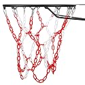 Basketball Net Replacement Heavy Duty,Resin Material, Anti-Rust Use Indoor Outdoor Standard 12-Ring Basketball Hoop（Red White ）
