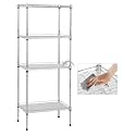 4 Tier Storage Shelves, Adjustable Wire Shelf Rack 18 x 12 x 44