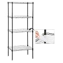 4 Tier Storage Shelves, Adjustable Wire Shelf Rack 18 x 12 x 44