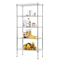 5 Tier Storage Shelves, Adjustable Wire Shelf Rack 21.5 x 11.6 x 47.6