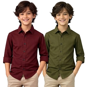 YYQ Pack of 2 Boys Cotton Blend